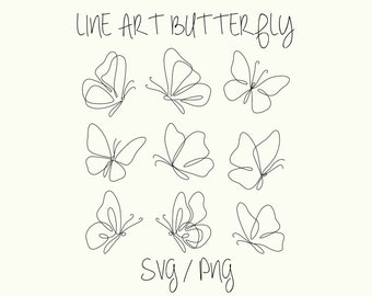 9 Line art Butterflies svg, Butterfly Line Art Clipart Transparent, Butterfly svg, Butterfly svg bundle, Butterflies, Butterfly Svg, png,svg