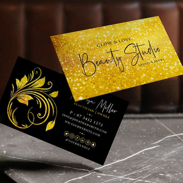 Lux Business Cards Etsy