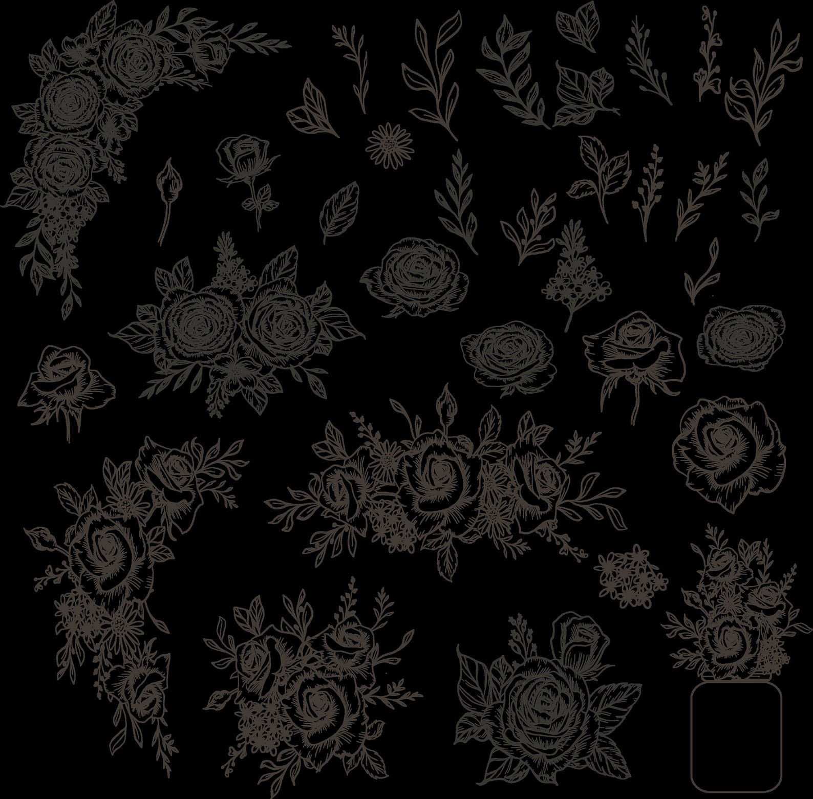 Flower Border Svg Flower SVG Floral Svg Bundle Flower Svg - Etsy