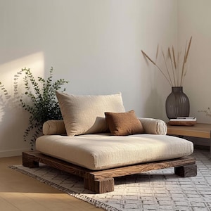 Wabi-Sabi Solid Wood Meditation Chair – Cross-Legged Floor Seating for Mindfulness & Zen Practice