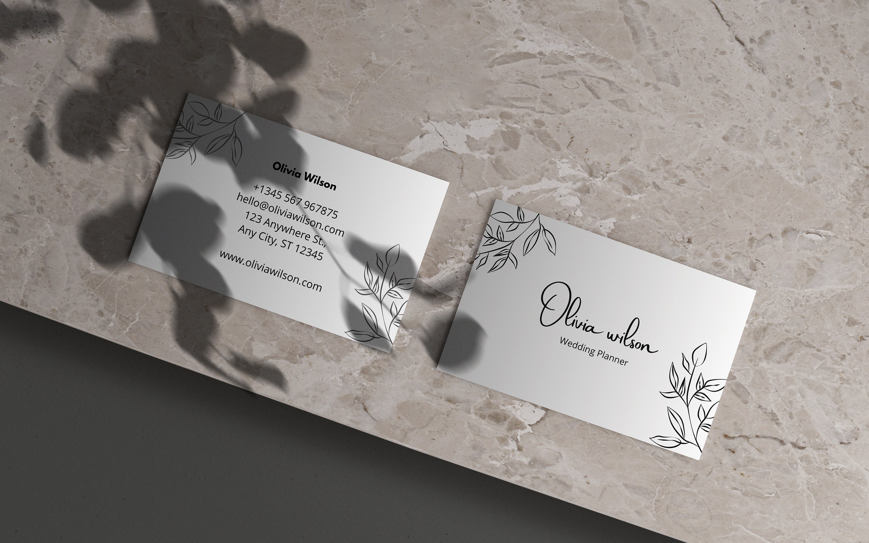 Canva Simple Business Card Design Canva Simple Business Card Etsy