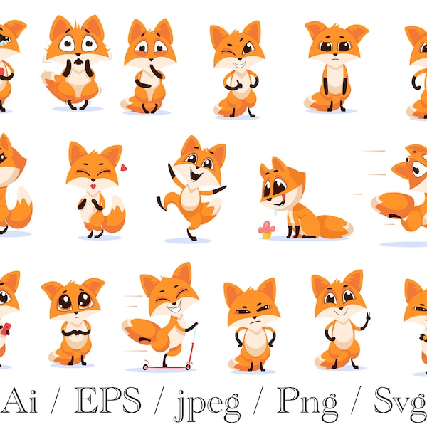 Cute funny emotional fox Svg, fox emotional svg, fox,   Woodland Fox clipart, Fox Logo, Fox SVG, wildlife, cute fox SVG, fox head , baby fox