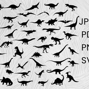 Dinosaur Bundle Svg for Cricut and Silhouette, Png, Svg, Dinosaur Svg ...