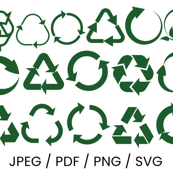 Green Recycle Symbol SVG, Recycle Symbol, Recycle Arrows Svg, Recycle Symbol, earth day clipart, recycling symbol, environment logo recycle