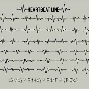 Heart Beat lijnen, Heart Beat SVG bundel, harten Svg, beat Svg, Heartbeat Clipart, gezondheidszorg, Valentijn, hart PNG, hart clipart, hart set
