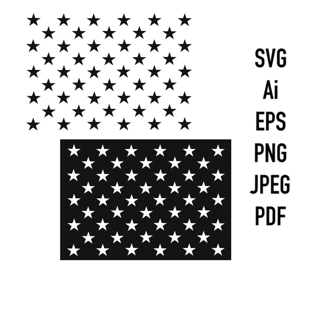 50 USA Stars SVG 50 USA American Flag Stars United States - Etsy