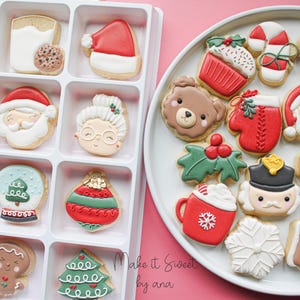 2 Dozen Christmas Cookies Advent Calendar|Christmas Gift For Everyone| 2.5” cookies