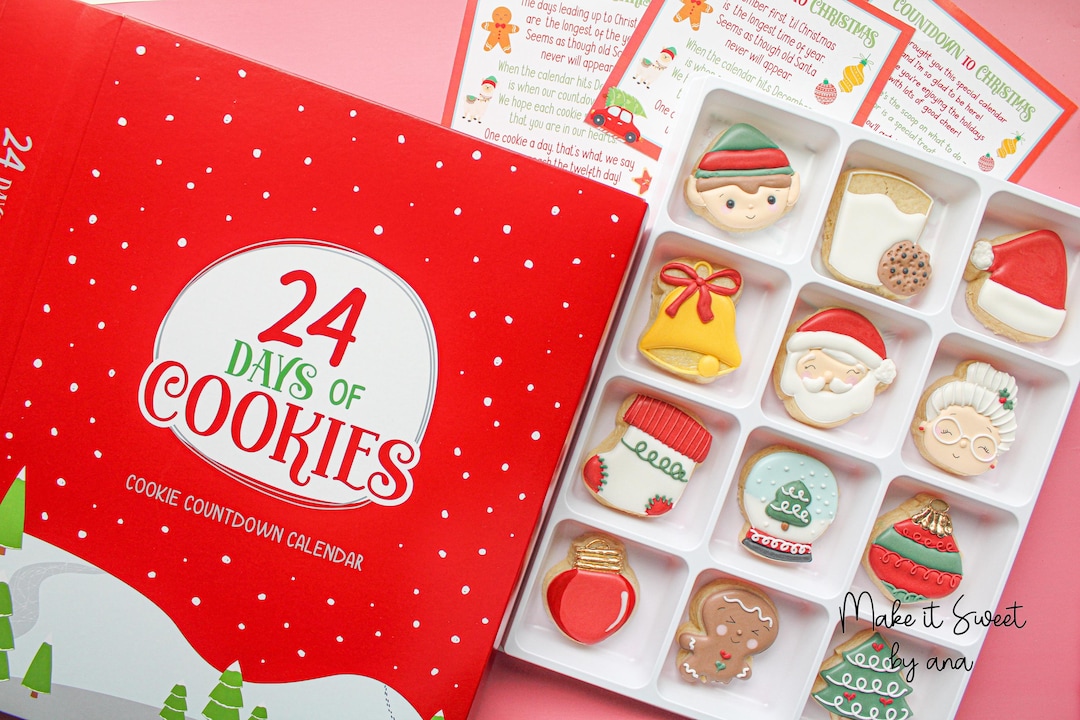 24 Days of Cookies Advent Calendarfree Shippingchristmas Gift for