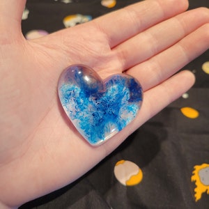 Blue Tie Dye Splash Heart