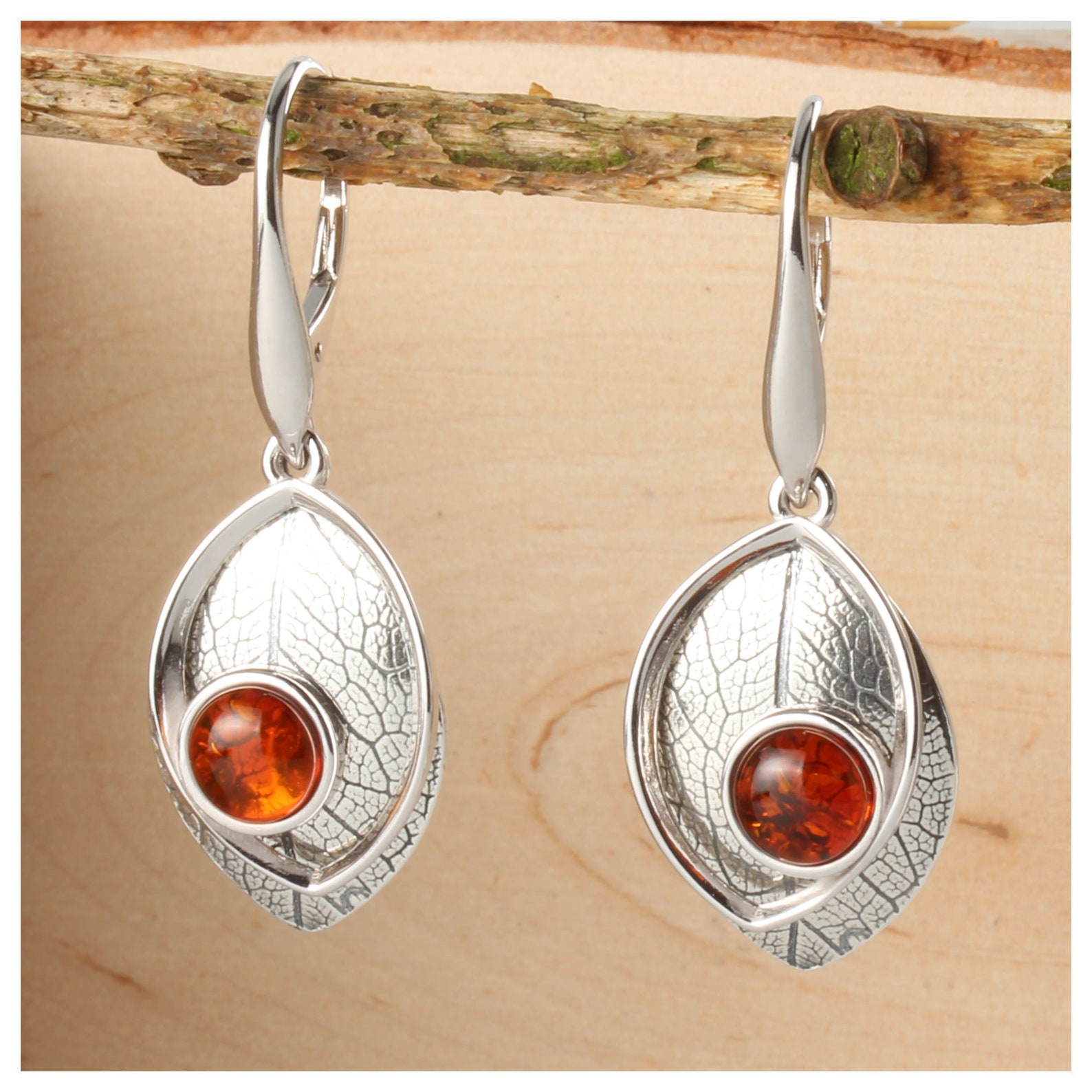 Rhodium Plated Dangling Leaf Drop Earring For Women main image 0
