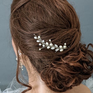 Pearlescent Ivory/White Bridal Hair Pin Bridal Hair Accessory Bridal Hairpiece