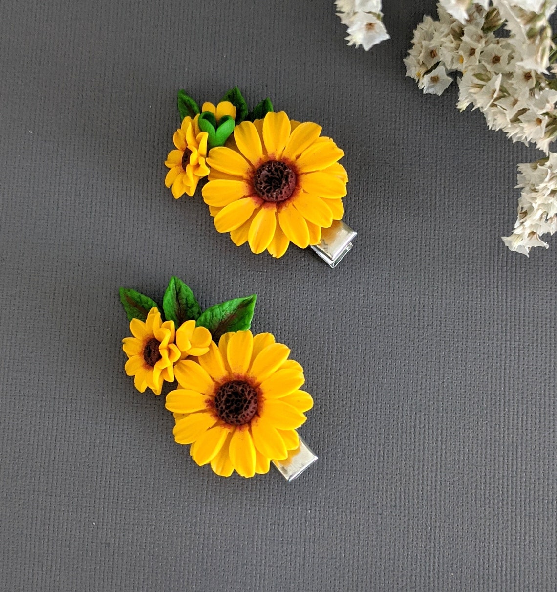 Sunflower hair piece sunflower hair clip Sunflower Wedding Etsy