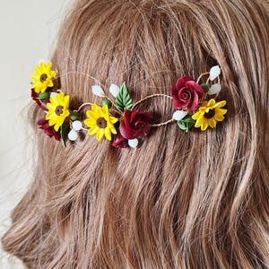 Chic Sunflower Hair Piece for Bride and Bridesmaids - Bridal Shower Accessory
