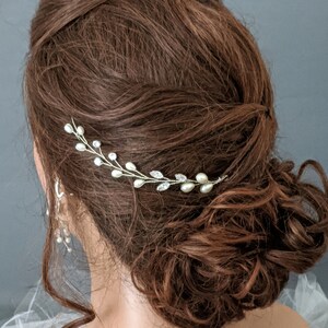 Perlescent Ivory/White Bridal Hair Pin Bridal Hair Accessory Bridal Hairpiece
