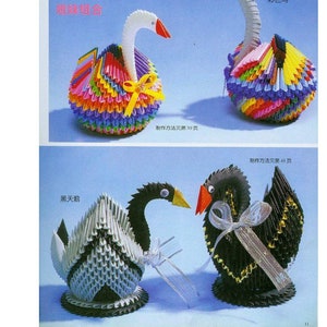 30 PAPIER 3D ORIGAMI MUSTER-“3D Paper Origami” by DaNiao GeGe Jiao ZheZhi-Japanese Craft E-Book #155.Instant Download Pdf file.