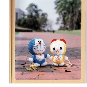JAPANS HAAK-/BREITpatroon-&quot;Doraemon&quot;-Japanese Craft E-Book #56-Directe download twee pdf-bestand-Cosmic Robot Cat.