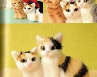 NEEDLE FELT REALISTICcats-Japanese Craft Book-Instand Download PDF   file-E-Book#8