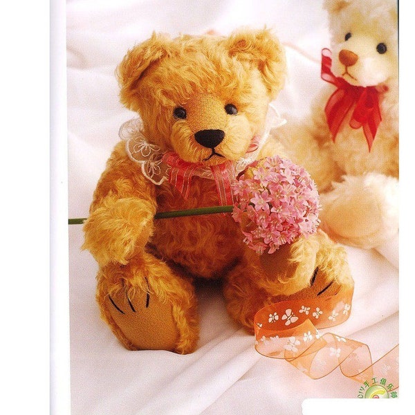 26 SEWING TEDDY BEAR Pattern-“Handmade Teddy Bear”-Japanese Craft E-Book #251.Instant Download Pdf file.