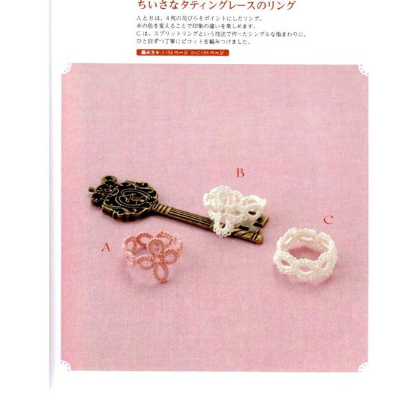 96 JAPANESE CROCHET and TATTING Pattern-"Crochet and Tatting Lace"-Japanese Craft E-Book #119.Instant Gownload Pdf file.