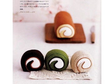 SEWING FELT DESSERTS Pattern-“Erikarika Gakken Mook”-Japanese Craft E-Book #285.Instant Download pdf file.Felt Cake,Cupcake,LaTartellete.