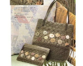 73 PATCHWORK COLLECTION PATTERN-“Patchwork Collection no.1983 by Akemi Shibata”-Japanese Craft E-Book #276.Bag,Quilt.