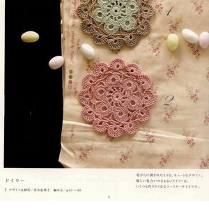 Japanese Crochet Pattern-“ROMANTIC LACE-Asahi Original”-Japanese Craft E-Book #41-2 Instant Download PDF files.