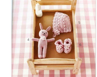 34 CROCHET BABY CLOTHES Pattern-“Happy Crochet Time for My Baby-Asashi Original”-Japanese Craft E-Book #211.0-12 months size.