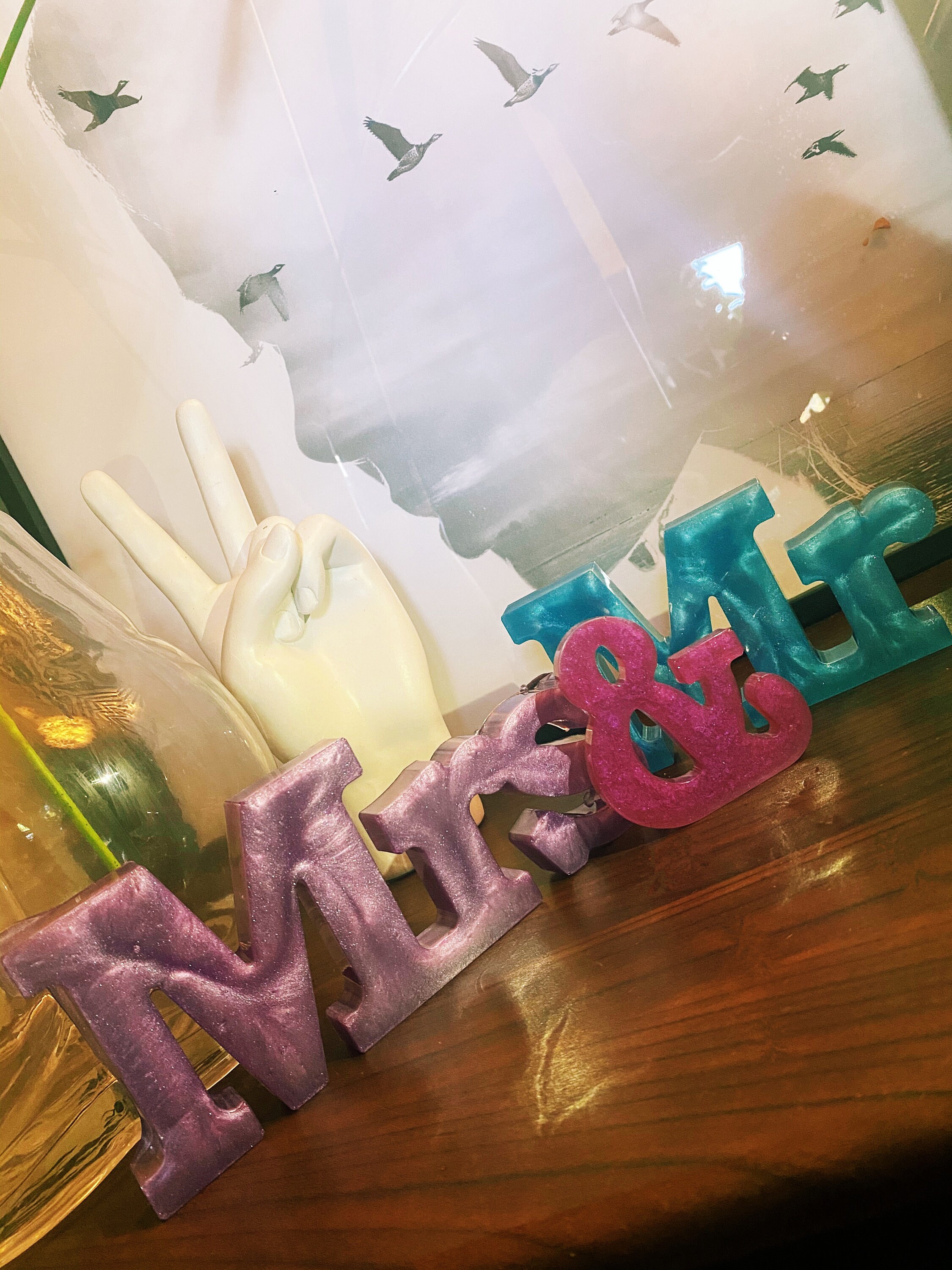 Resin word home decoration or gift SHELL DESIGN Etsy