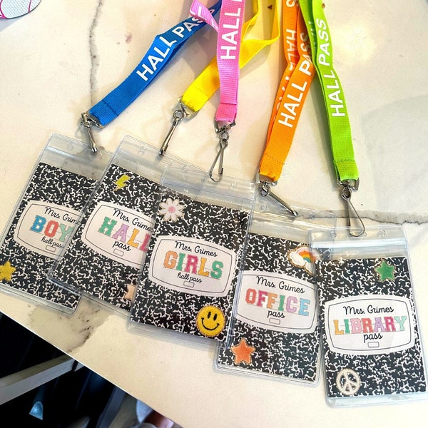 valentine no homework pass Class Hall Pass Lanyards