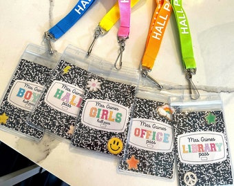 Class Hall Pass Lanyards