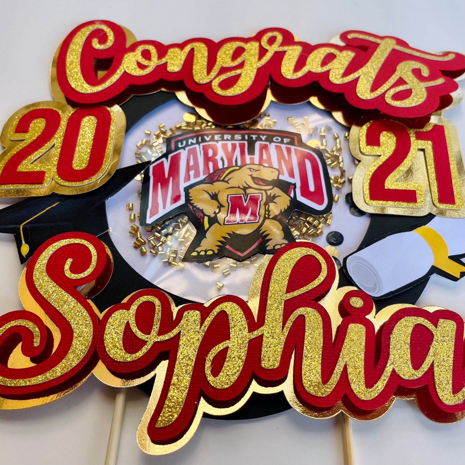 Graduation Cake Topper Customizable - Etsy