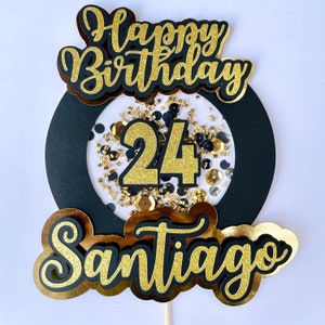 3D Cake Topper Adult Birthday Elegant Decoration Teen Adult Party Birthday Decoration Customizable Personalize