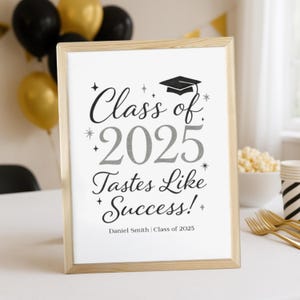 Graduation Dessert Table Sign, Printable Graduation Menu Sign, Editable Graduation Sign, Graduation Sign, Download