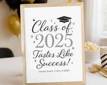 Graduation Dessert Table Sign, Printable Graduation Menu Sign, Editable Graduation Sign, Graduation Sign, Download