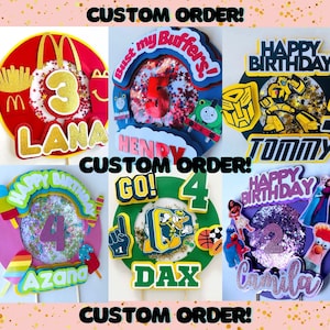 Custom Cake Topper for Kids and Adults, 3D cake topper, birthday party decorations