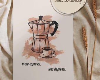 Más espressos, menos depresión. | Café | Espresso | Bialetti | Taza | Carta de cafés | Menú de la cafetería
