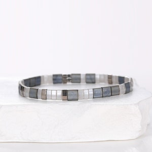 Versátil pulsera de cuentas de pátina japonesa, joyería de cuentas con bolsa de satén