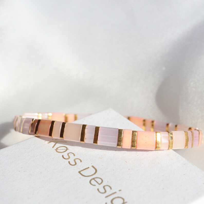 Parure Blush - Bracelets de perles
