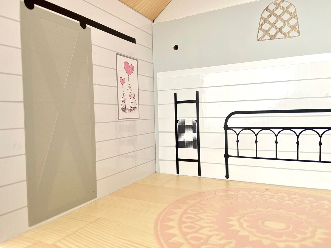 Vinyl Farmhouse Dollhouse Shiplap Wall Decals Etsy