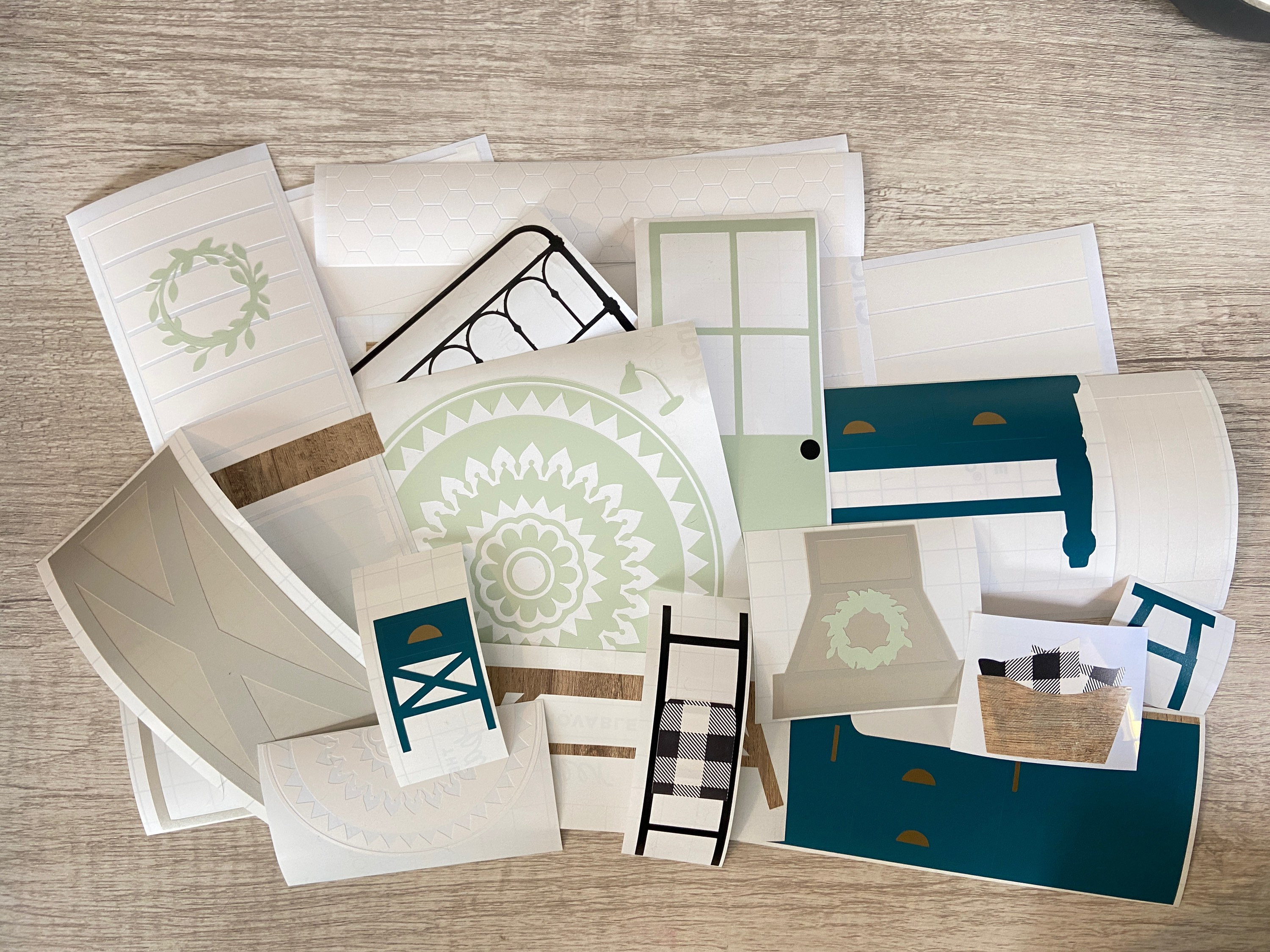 Vinyl Modern Farmhouse Dollhouse Decals Etsy UK