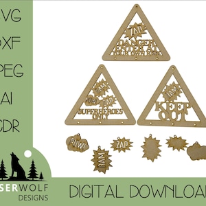 Plik do cięcia laserowego Pobierz cyfrowo Wektor Glowforge SVG, dxf, ai, cdr, Dream Catcher Plik do cięcia laserowego Dreamcatcher Superbohater Trójkątny motyw