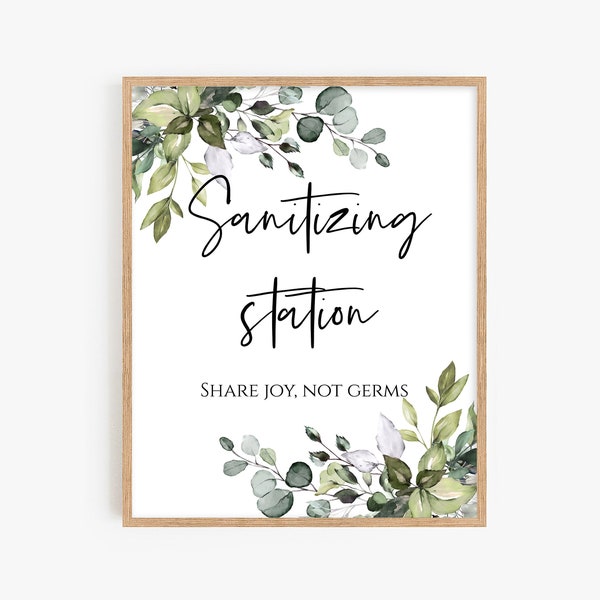 Sanitize station sign, Sanitizers sign, Printable Wedding hand Sanitizing station signs - instant download