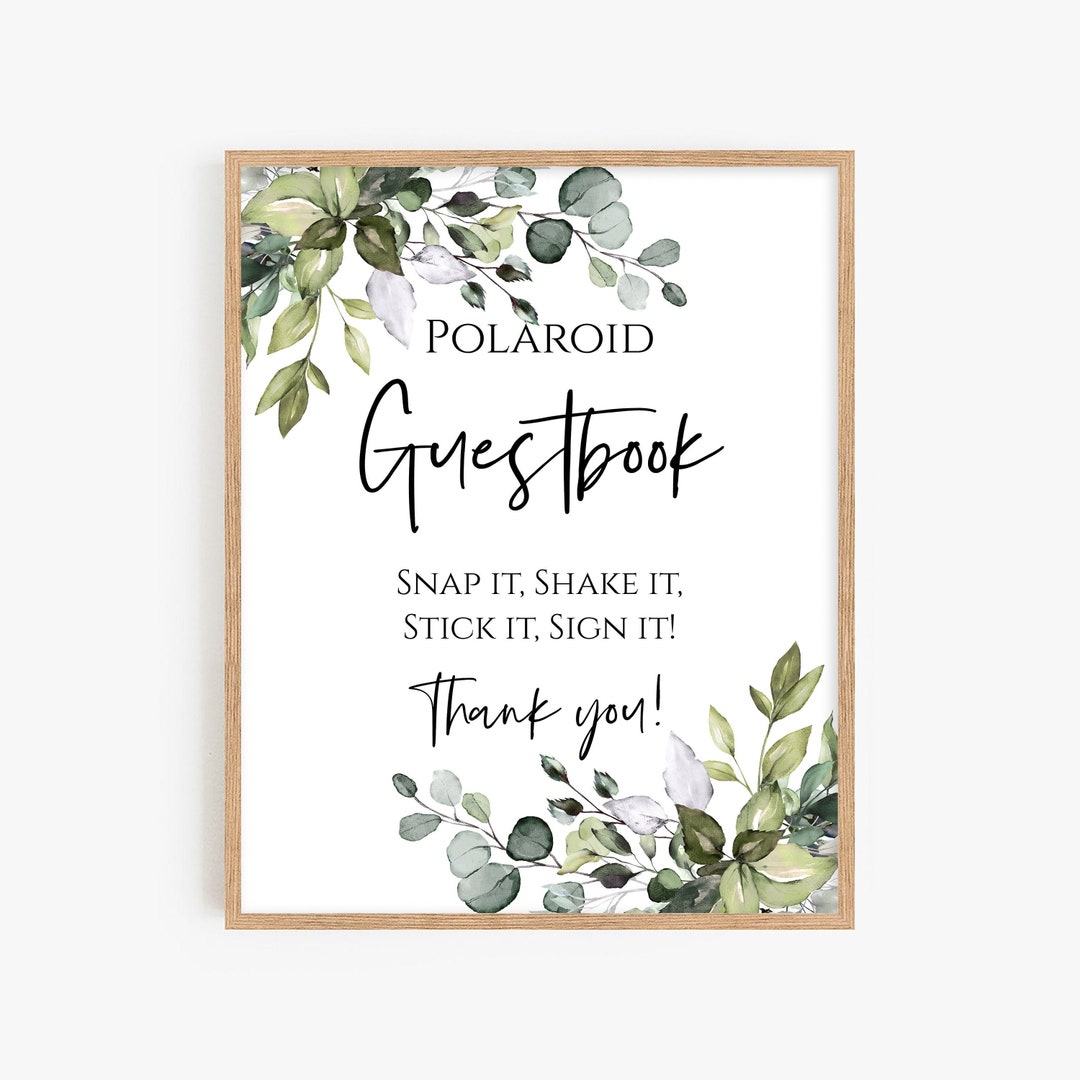 Polaroid Guestbook Sign, Polaroid Photo Guest Book Sign, Wedding ...