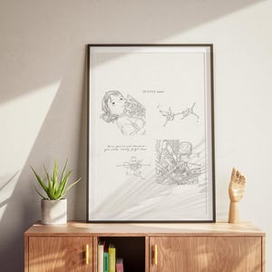 Printable Spirited Away Inspired Artwork, Studio Ghibli Inspired Print, Anime Print, Minimalist Print, Bedroom Decor, Digital Download