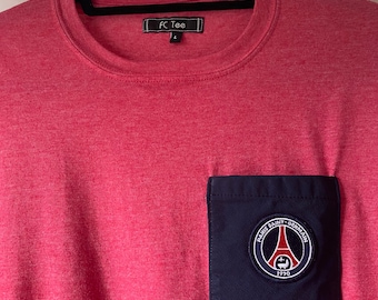 Paris Saint Germain (PSG) - Upcycled Short Sleeve Soccer Pocket T-Shirt