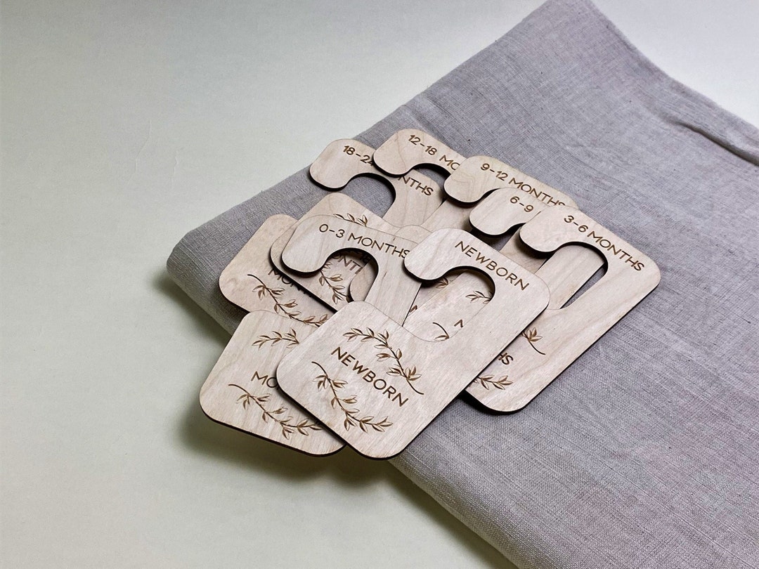 Wooden Baby Closet Dividers, Nursery Clothes Organizer, Newborn 24