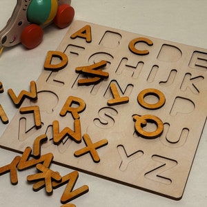 Puzzles Digitais Alfabeto de Madeira para Crianças, ABC Puzzle Board,  Crianças Pré-Escolar 2-6 Anos, Brinquedo Montessori, Brinquedos Educativos  Primeiros