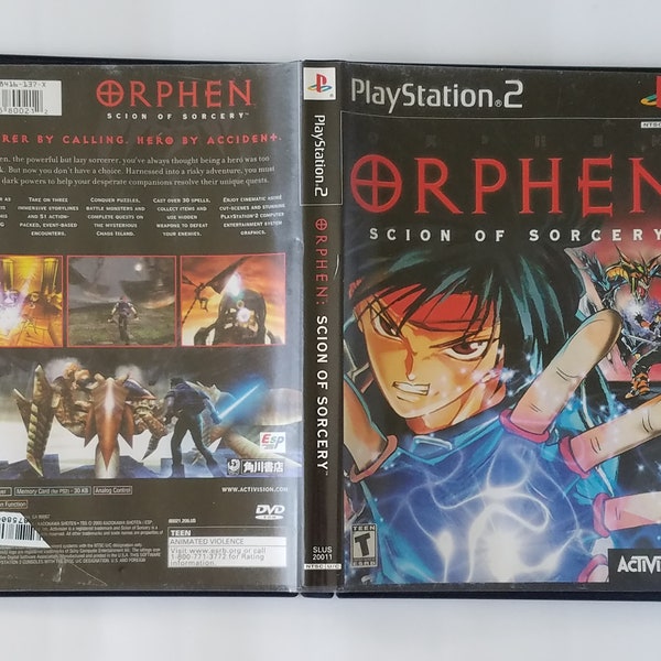 UGLY Orphen Scion of Sorcery Game Sony Playstation 2 (PS2) Black Label