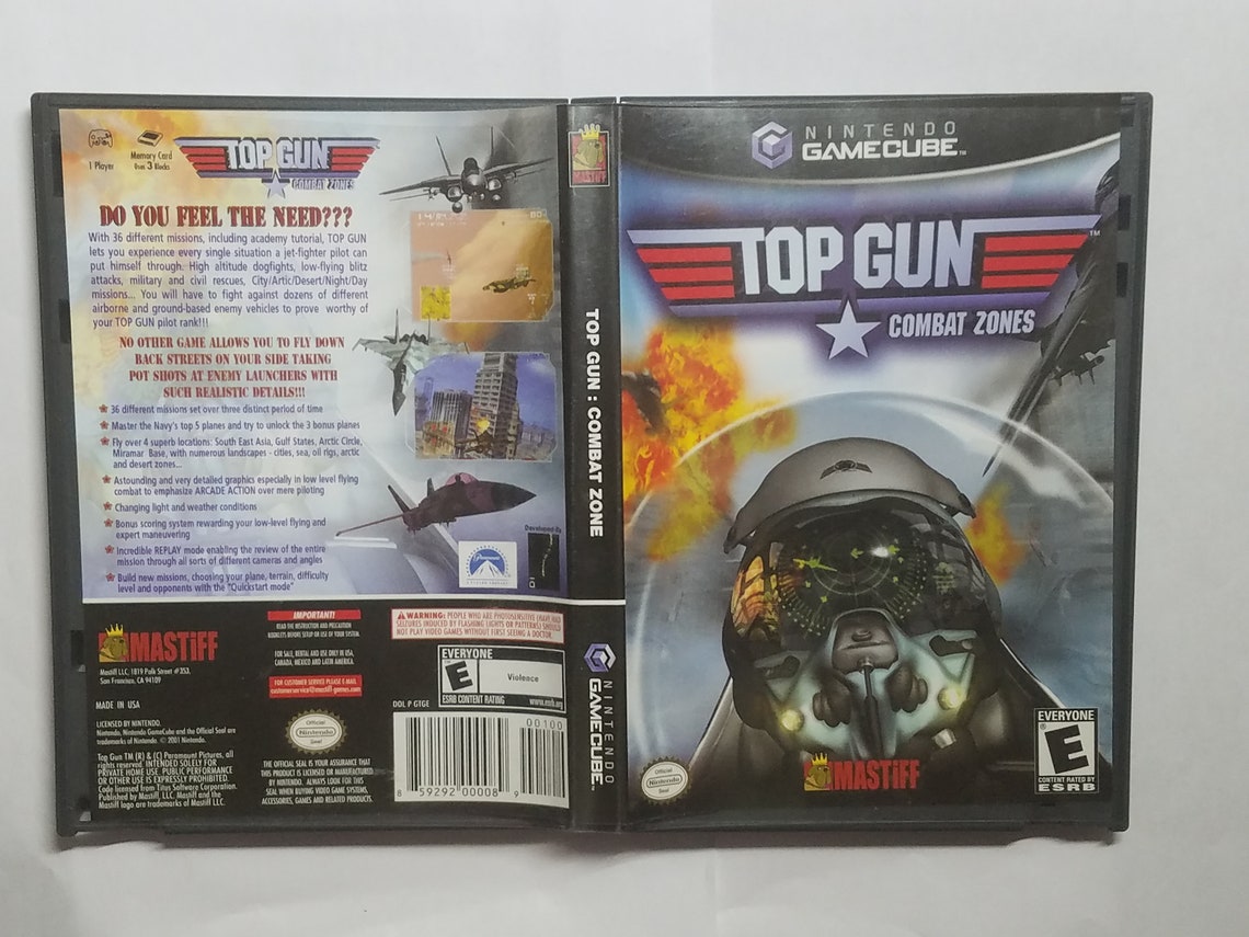 Nintendo GameCube GC Top Gun Combat Zones Game Etsy