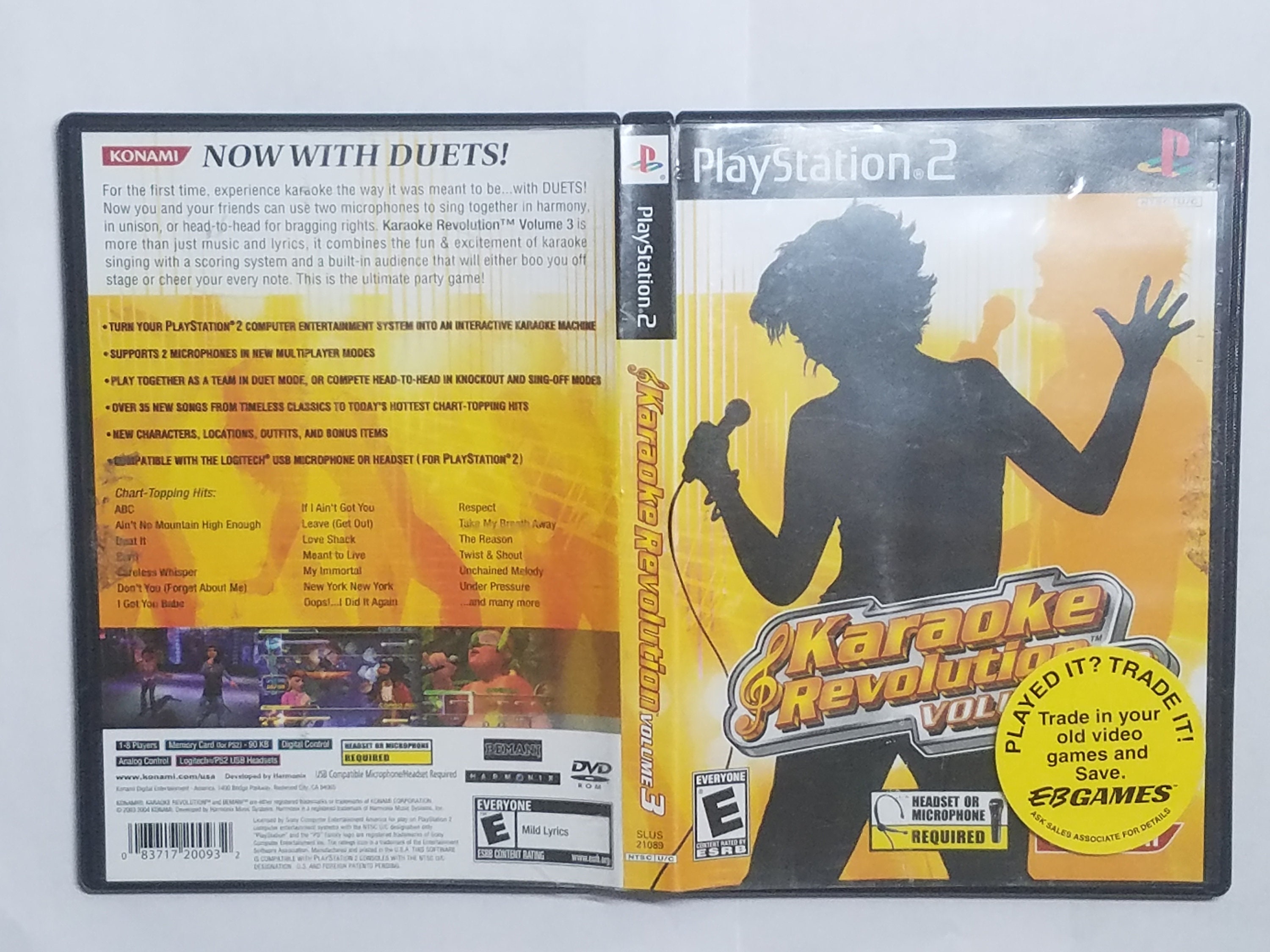 Playstation PS2 Karaoke Revolution 3 Game Black Label Etsy